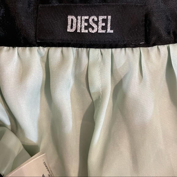 Diesel Mint Green Abstract Cowboy Print Sheer Mini Skort Size 29 - Picture 15 of 16
